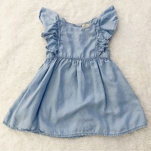 Zara Baby Girl Flutter Sleeve Dress Size 18-24 months EUC